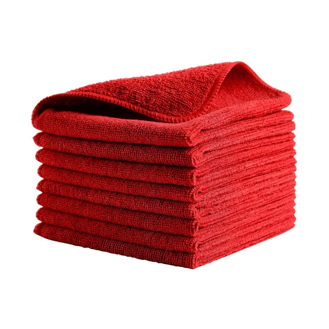 Rubbermaid HYGEN r-40 Recycled Microfibre Cloths 400x400mm Red (24 Pack) - Image 2