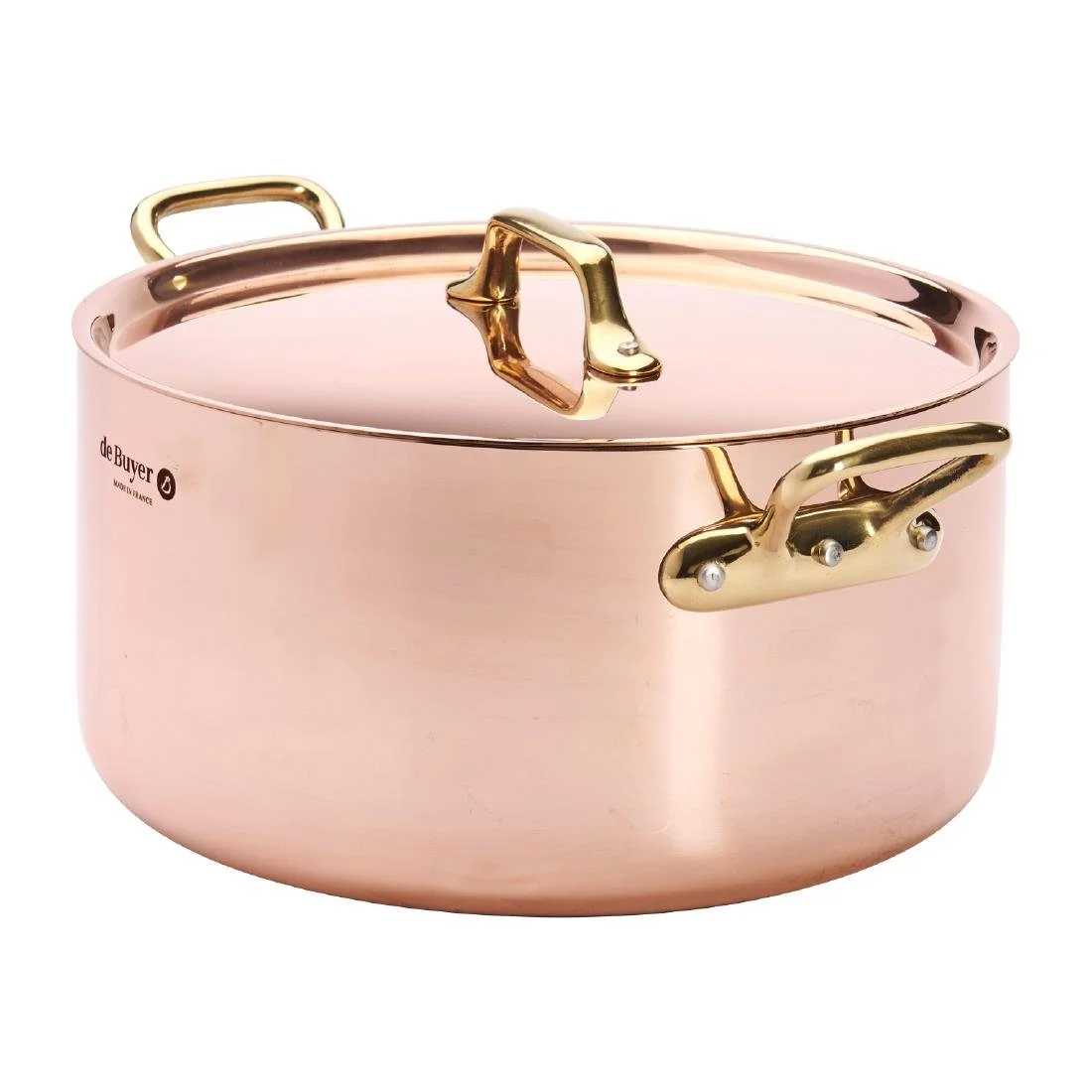 De Buyer Inocuivre Round Stewpan with Lid Brass 24cm - Image 5