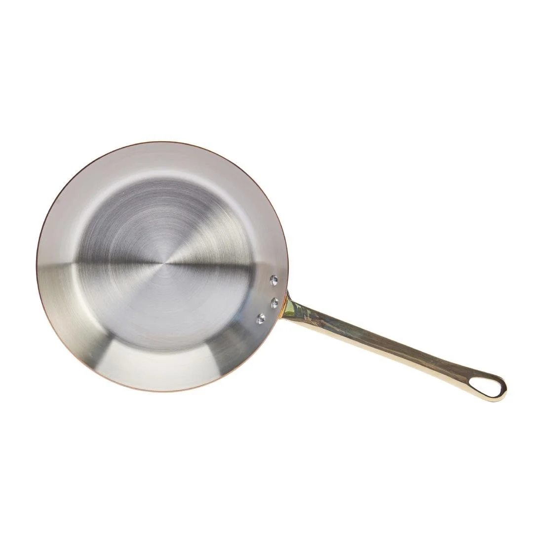 De Buyer Inocuivre Round Frying Pan with Handle Brass 24cm - Image 4