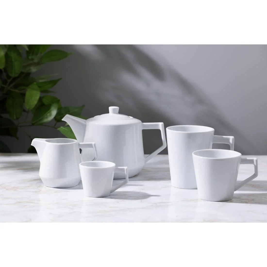 Olympia Whiteware Deco Teapots 820ml (2 Pack) - Image 4