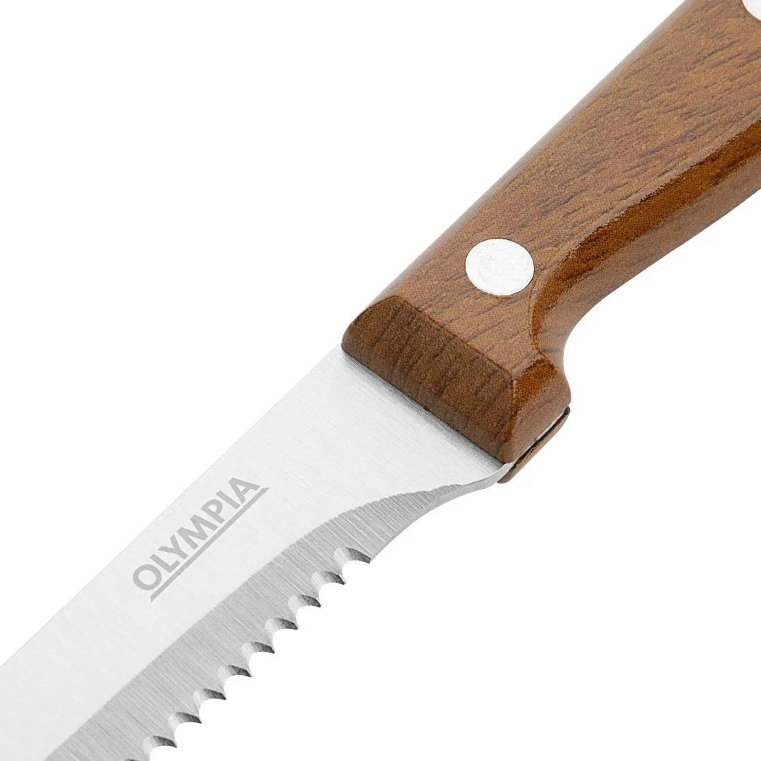 Olympia Steak Knives with Wood Effect Handles (12 Pack) - Image 2