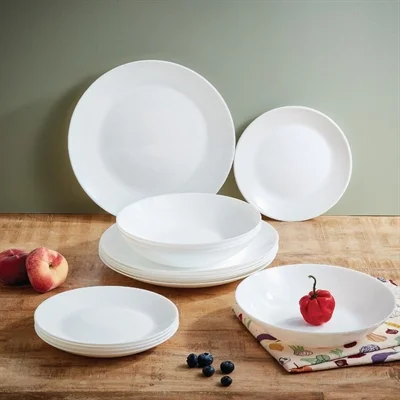 Luminarc ZelIe Dinner Plates White 250mm (12 Pack) - Image 4
