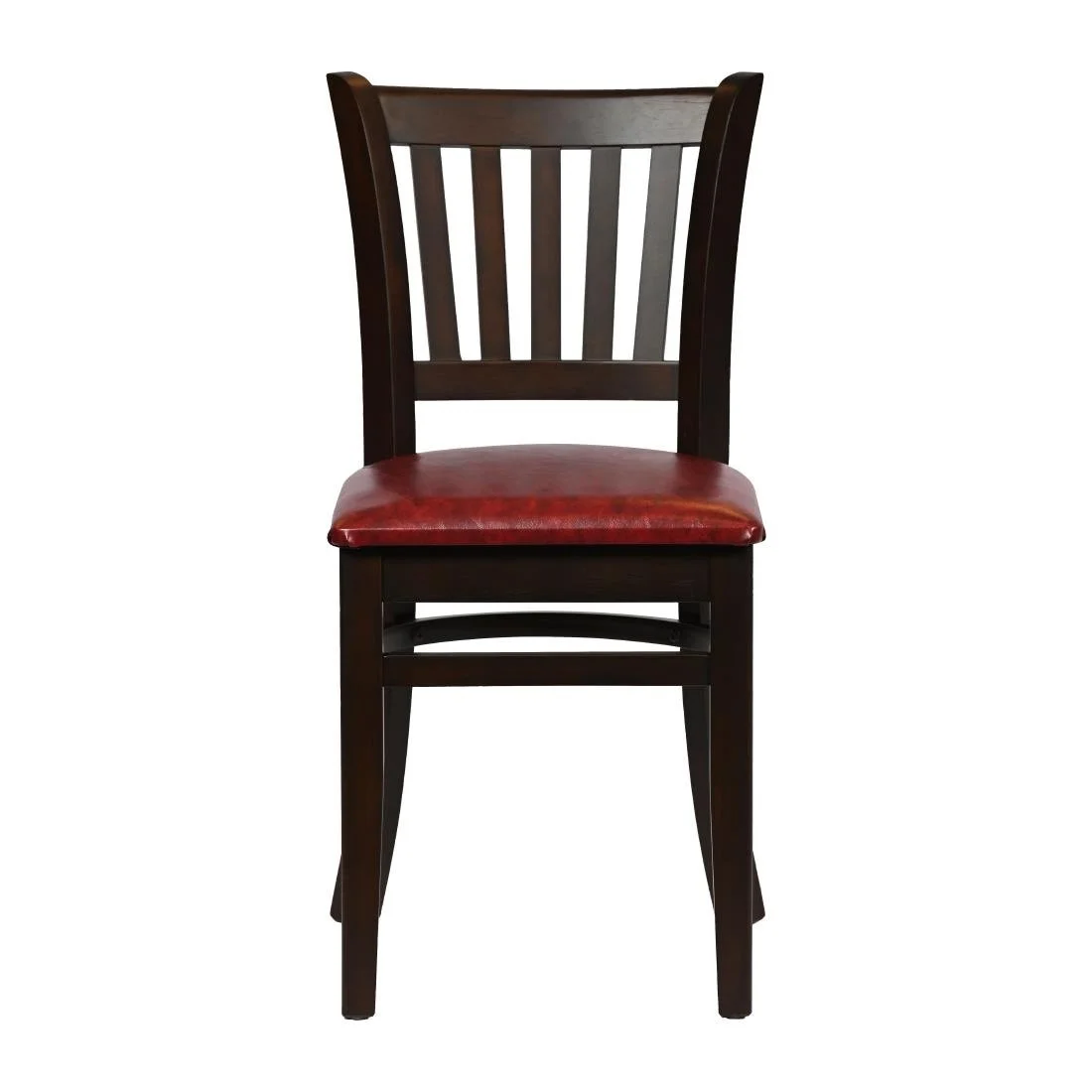 Turin Dining Table with 4 Manhattan Chairs in Dark Walnut with Bison Bordeaux - Image 3