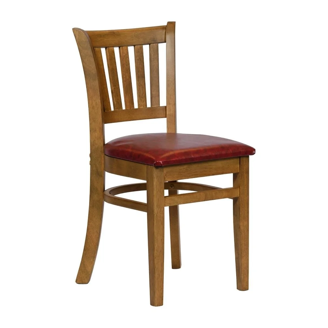 Turin Dining Table with 4 Manhattan Dining Chairs Weathered Oak with Bison Bordeaux - Image 1