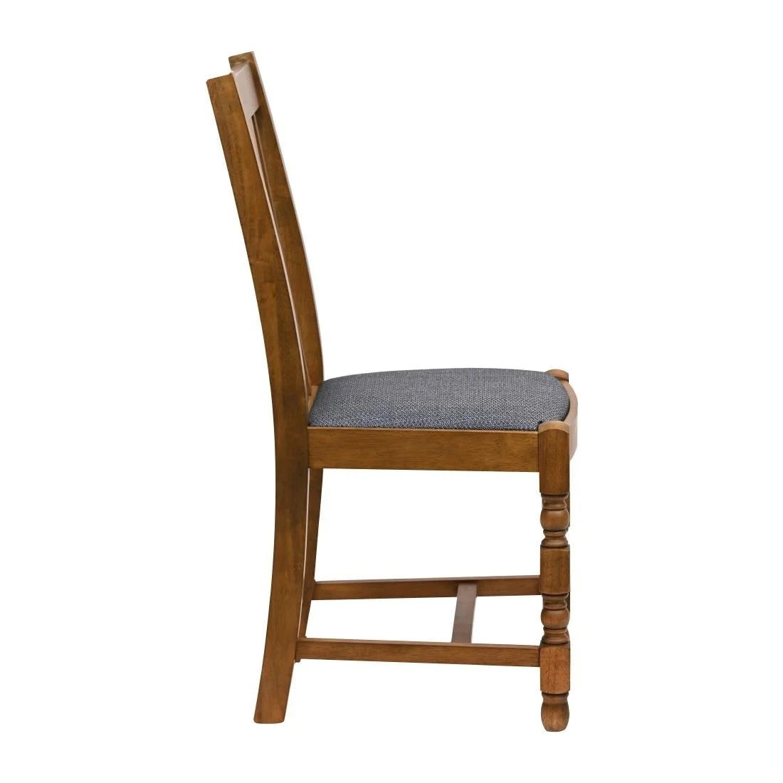 Thame Dining Chairs in Weathered Oak with Shetland Sea Seat (6 Pack) - Image 4