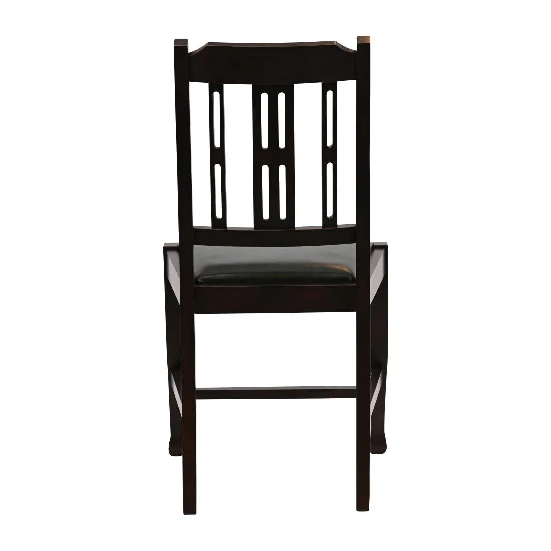 Lattice Back Dining Chairs in Dark Walnut with Bison Cedar Seat (6 Pack) - Image 2