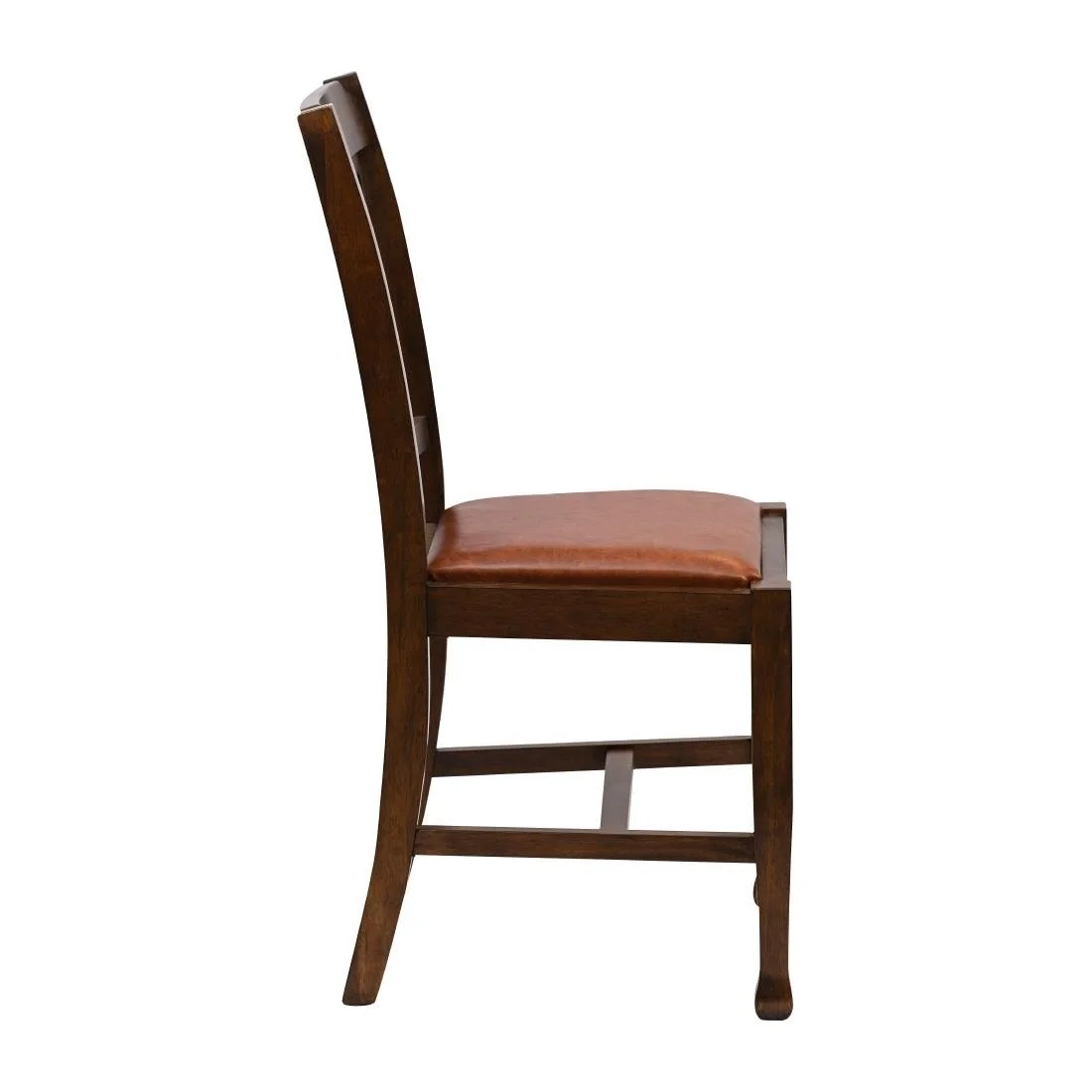 Lattice Back Dining Chairs in Vintage Wood with Bison Tan Seat (6 Pack) - Image 4