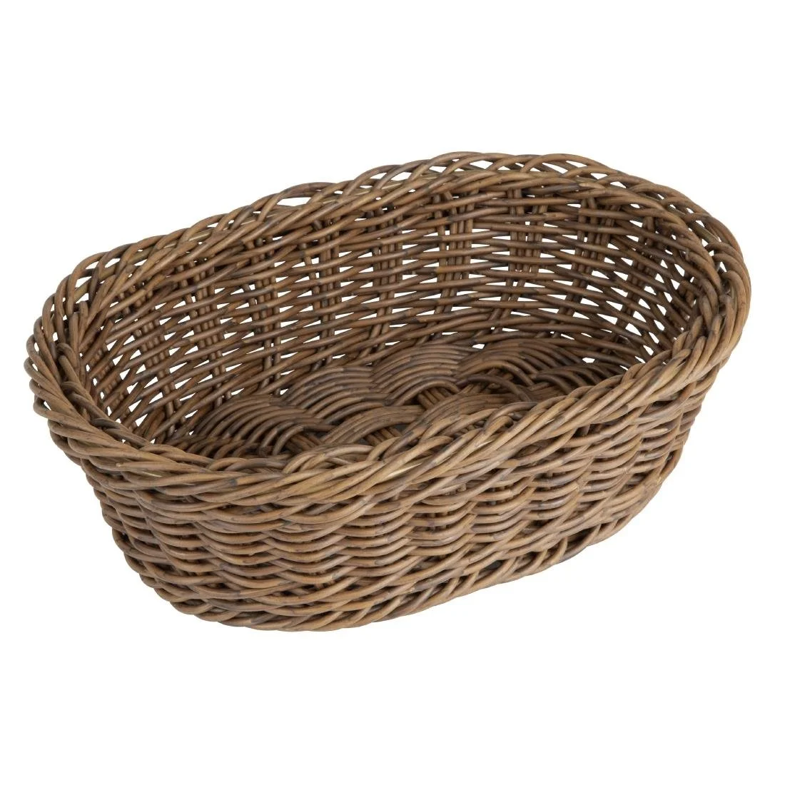 Olympia Polywicker Oval Basket Dark Brown 240x170mm - Image 2