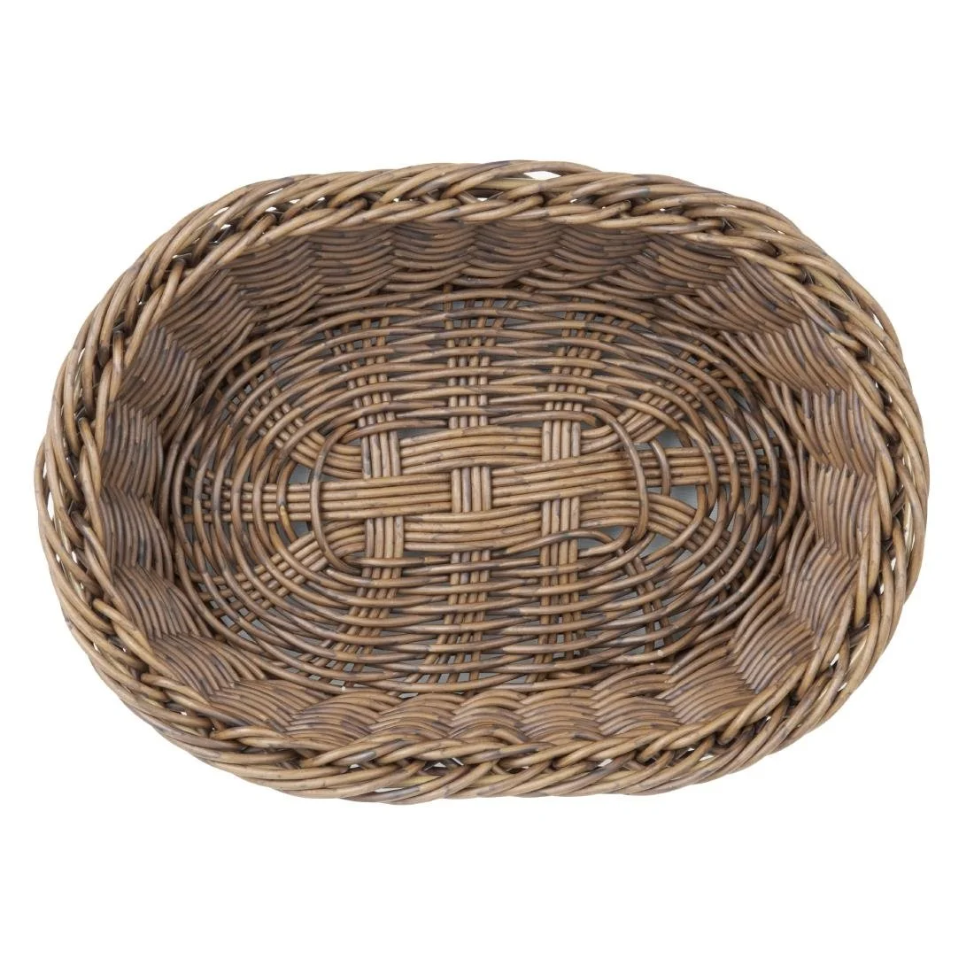 Olympia Polywicker Oval Basket Dark Brown 240x170mm - Image 3