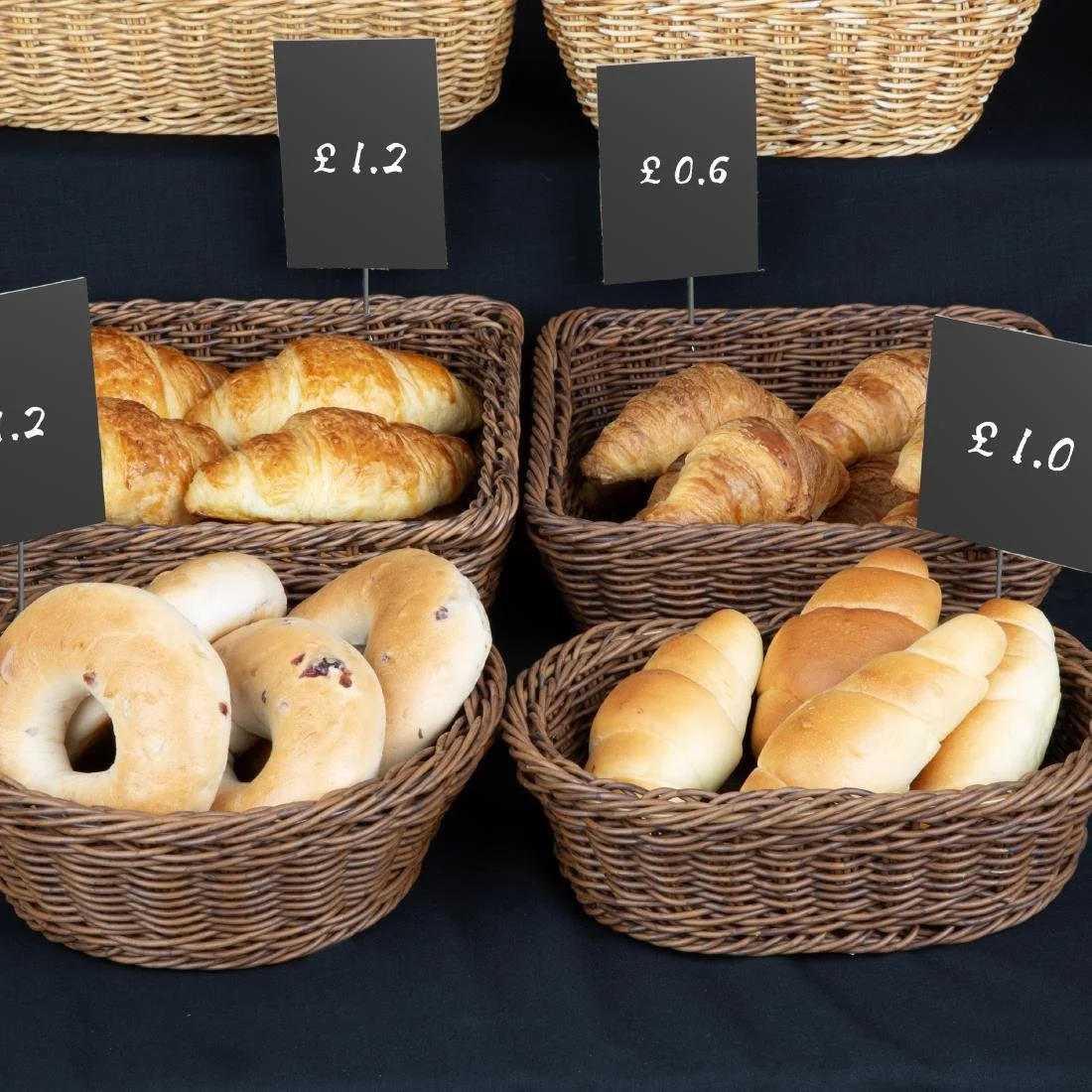 Olympia Polywicker Rectangular Basket Dark Brown 300x230mm - Image 6