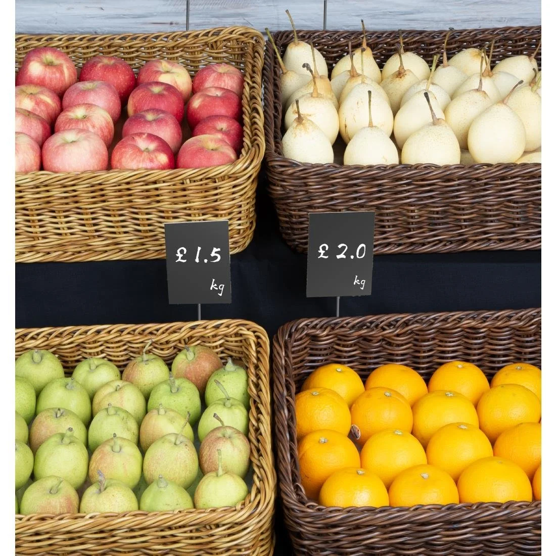 Olympia Polywicker Rectangular Display Basket Dark Brown 360x300mm - Image 6