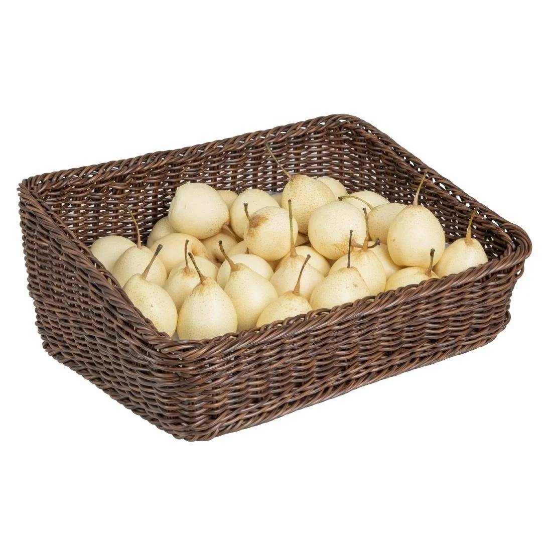 Olympia Polywicker Rectangular Display Basket Dark Brown 525x385mm - Image 7