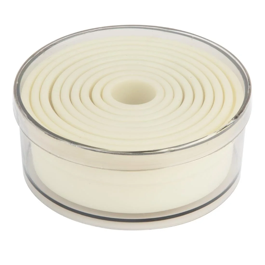 Vogue Plain Round Nylon Pastry Cutters ( 9 Pack) - Image 1