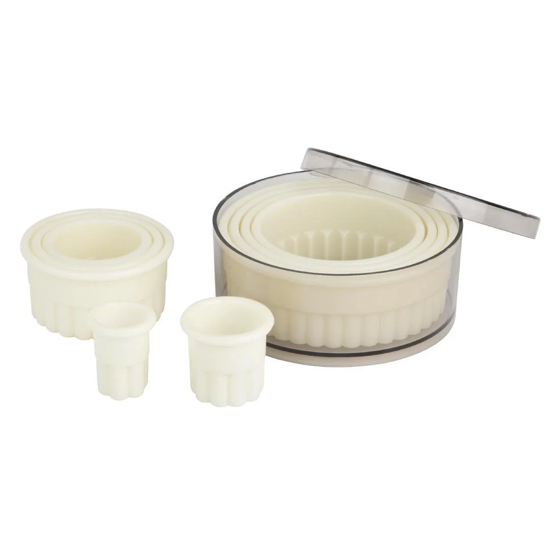 Vogue Serrated Round Pastry Cutters Nylon ( 9 Pack) - Image 3