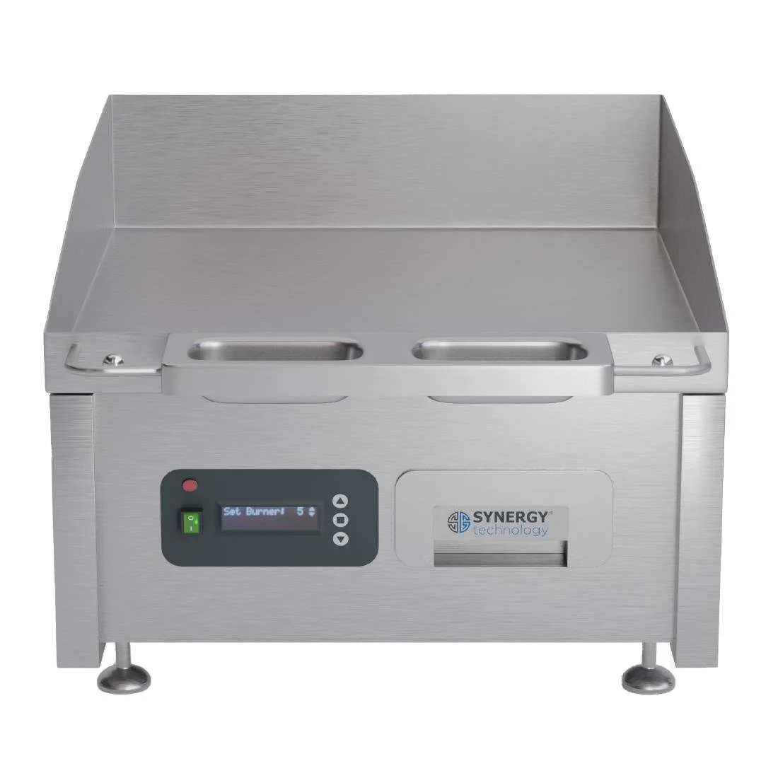 Synergy Grill Electric Griddle with Smooth Chrome Top & Garnish Rail - Image 1