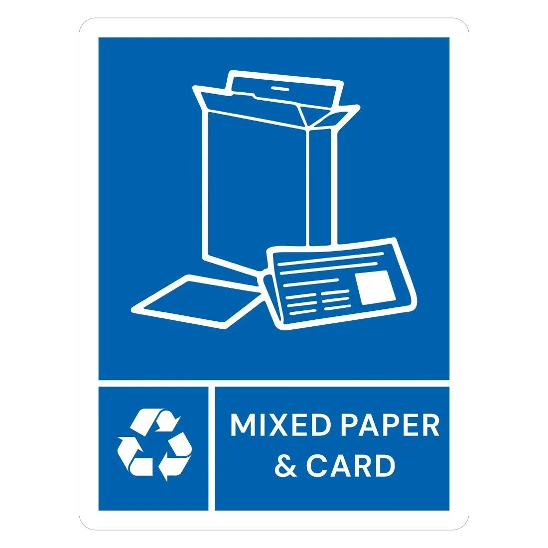 Jantex Slim Bin Label - Mixed Paper & Card - Image 1
