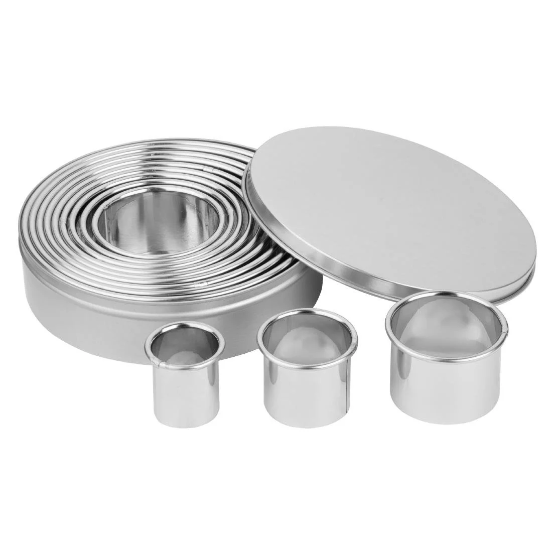 Vogue Stainless Steel Round Plain Cutters ( 12 Pack) - Image 4