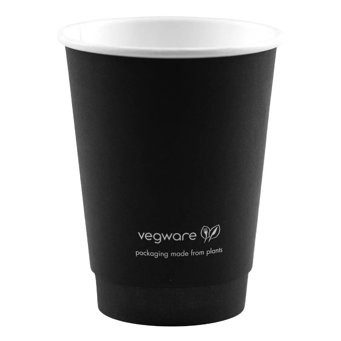 Vegware Double Wall Hot Cups Black 12oz (500 Pack) - Image 1