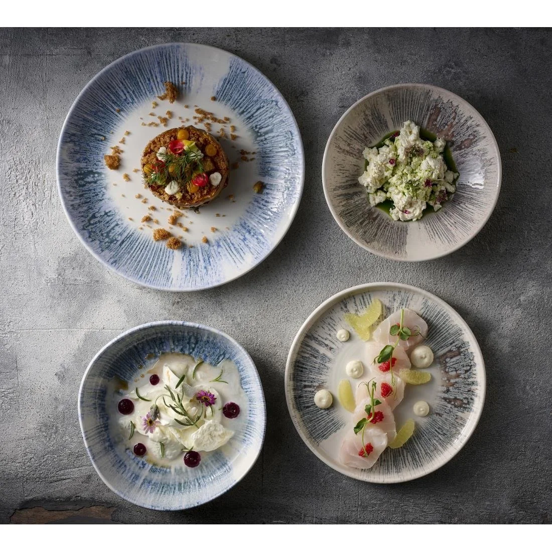 Churchill Lyra Blue Evolve Coupe Plates 260mm (12 Pack) - Image 2