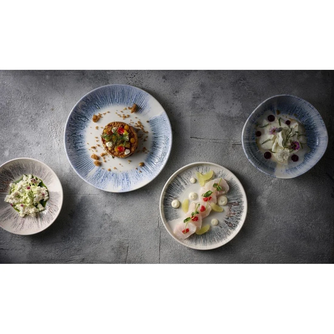 Churchill Lyra Blue Evolve Coupe Plates 260mm (12 Pack) - Image 4