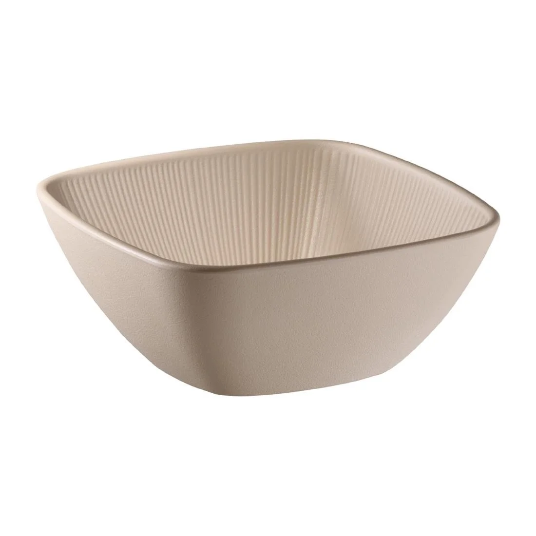 APS Nero Square Bowl Sand 195x195mm - Image 1
