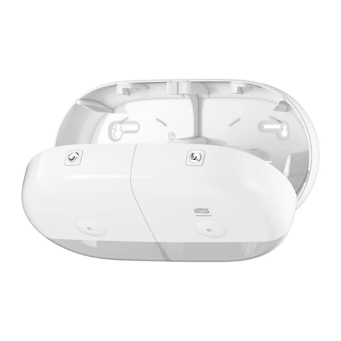 Tork SmartOne Mini Twin Toilet Roll Dispenser - Image 3