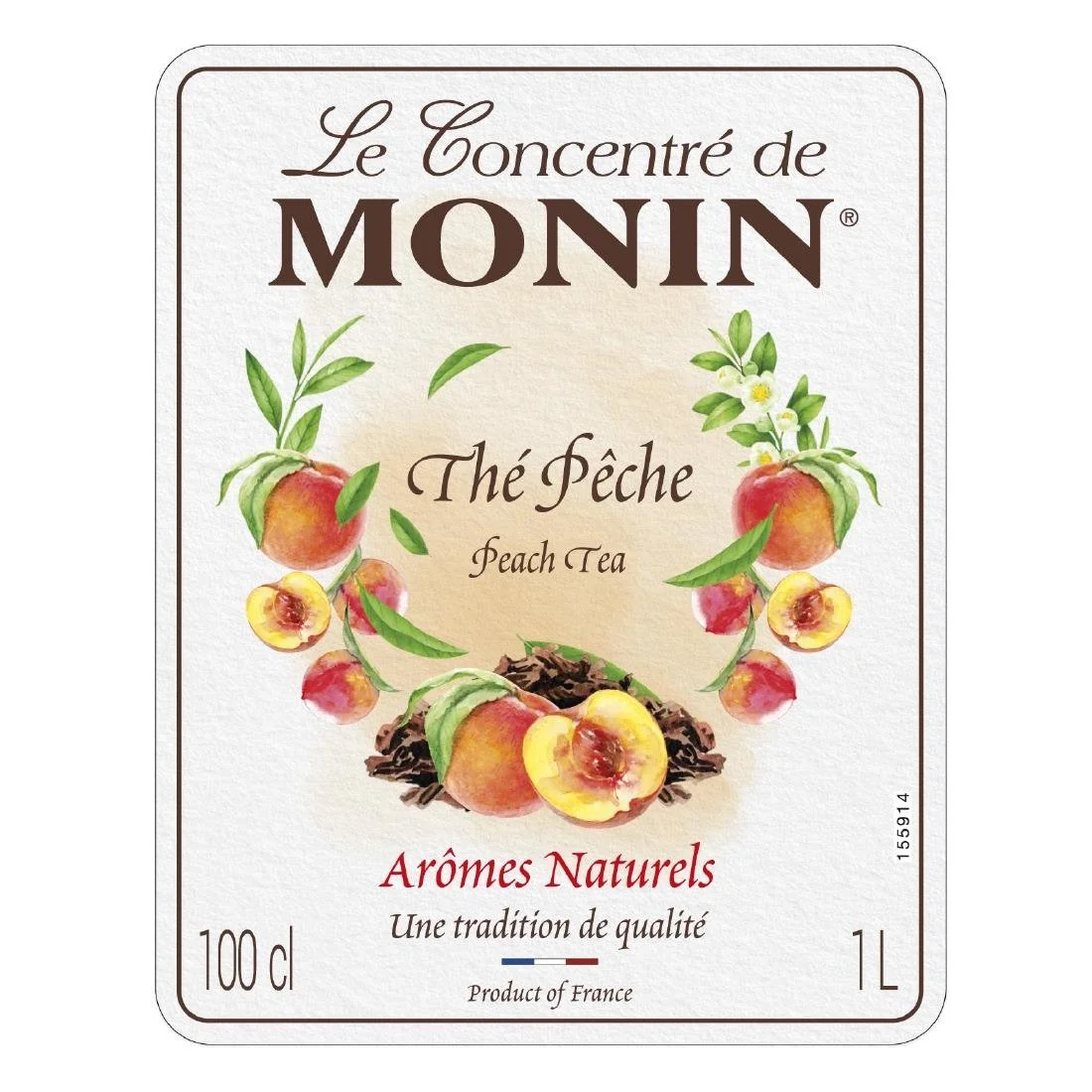 Monin Peach Tea Concentrate 1Ltr - Image 3