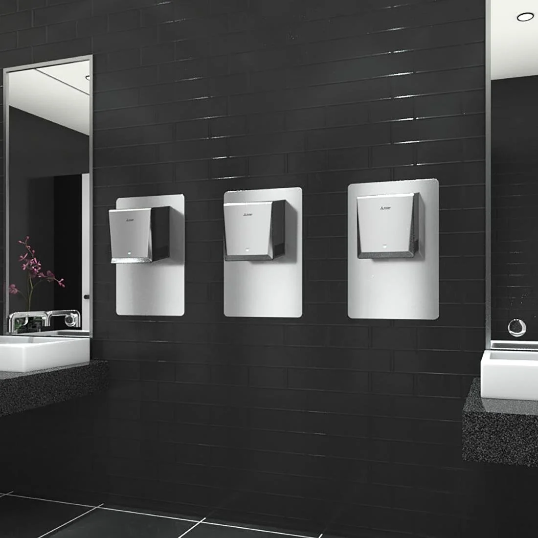 Mitsubishi Jet Towel Wave u02 Smart Hand Dryer - Silver - Image 4