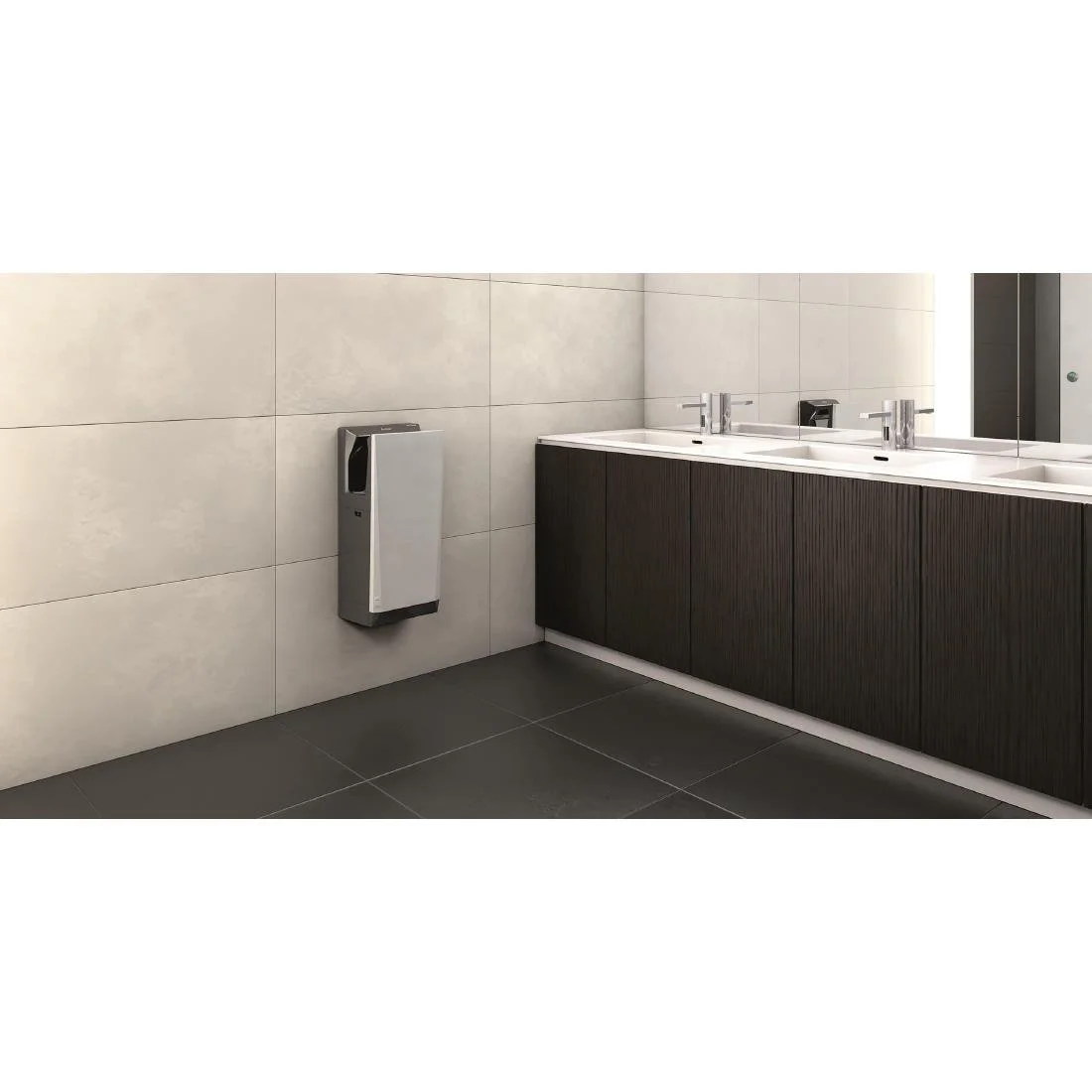 Mitsubishi Wave i01 Jet Towel Slim Heated Hand Dryer Silver - Image 3