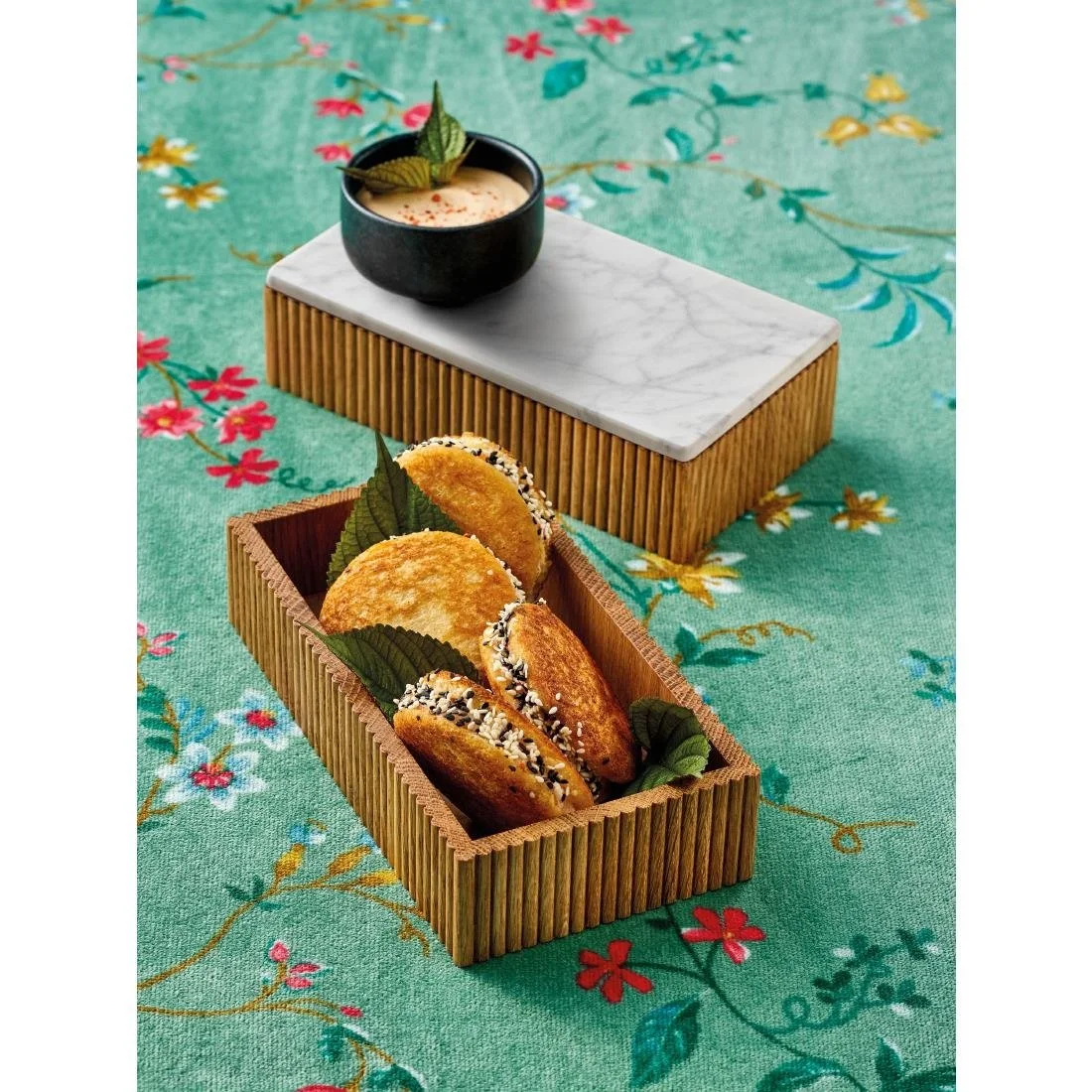 Playground Cesto Rectangular Lid/Plate Marble 210x110mm - Image 3