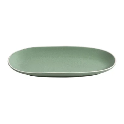 Olympia Chia Oval Plates Green 280x135mm (6 Pack) - Image 1