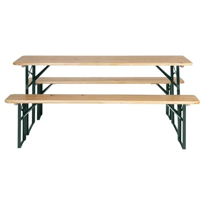 Bolero German Beer Bench and Table Set 1770x500mm - Image 1