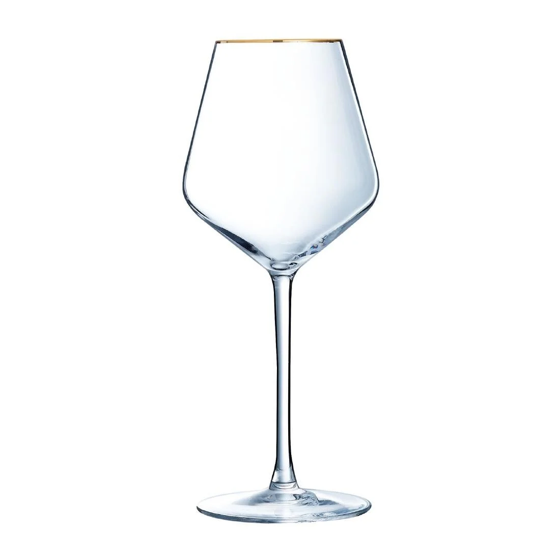 Cristal d'Arques Ultime Gold Band Wine Glasses 470ml (8 Pack) - Image 1