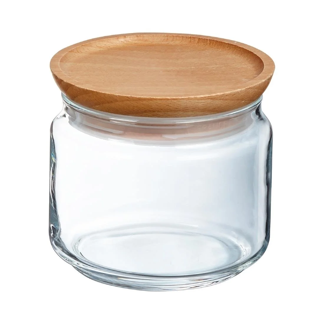 Luminarc Pure Jars & Wood Lids 500ml (6 Pack) - Image 1