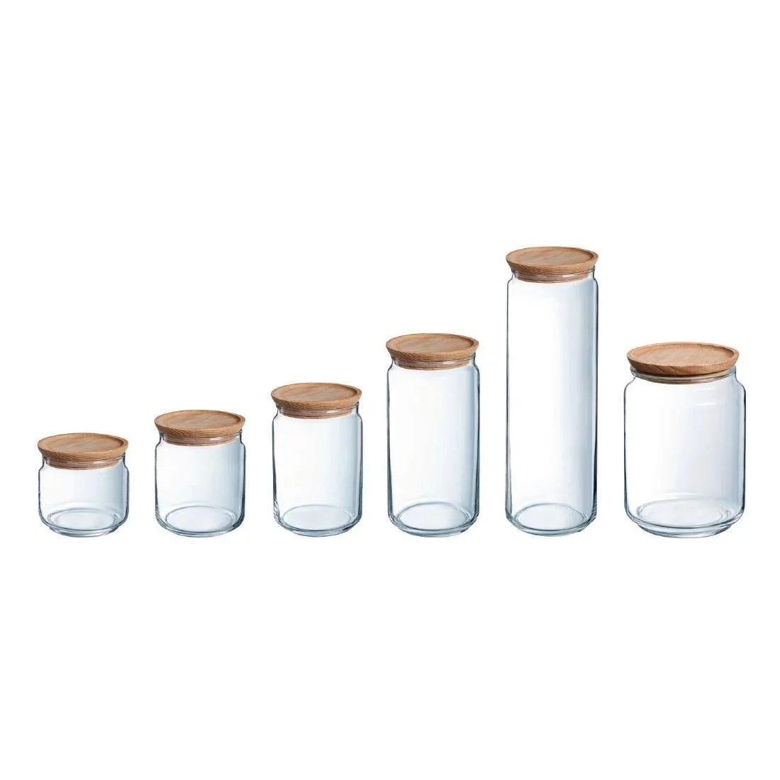 Luminarc Pure Jars & Wood Lids 750ml (6 Pack) - Image 5