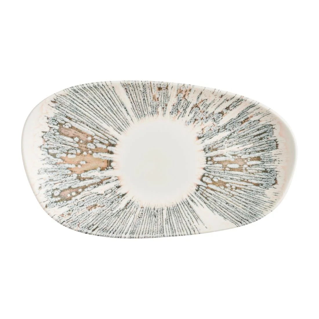 Churchill Lyra Organic Oblong Plates Pink Opal 260x150mm (12 Pack) - Image 1