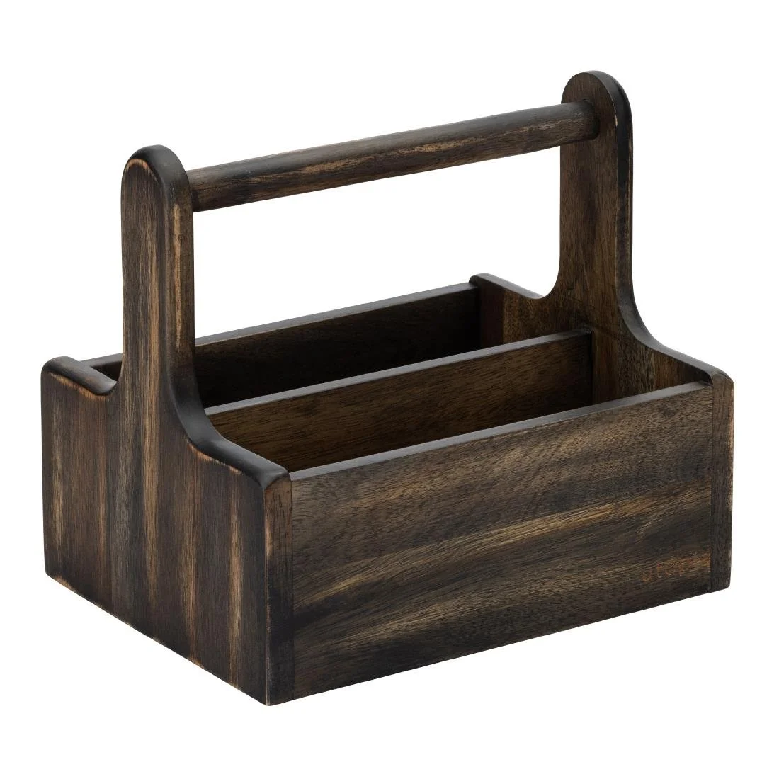Utopia Medium Wooden Table Caddy Black (2 Pack) - Image 1