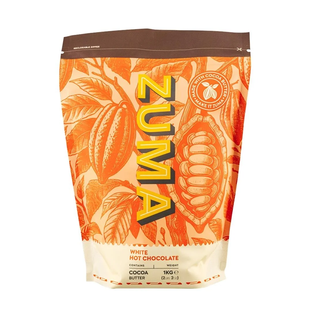 Zuma White Hot Chocolate Powder Pouch 1kg