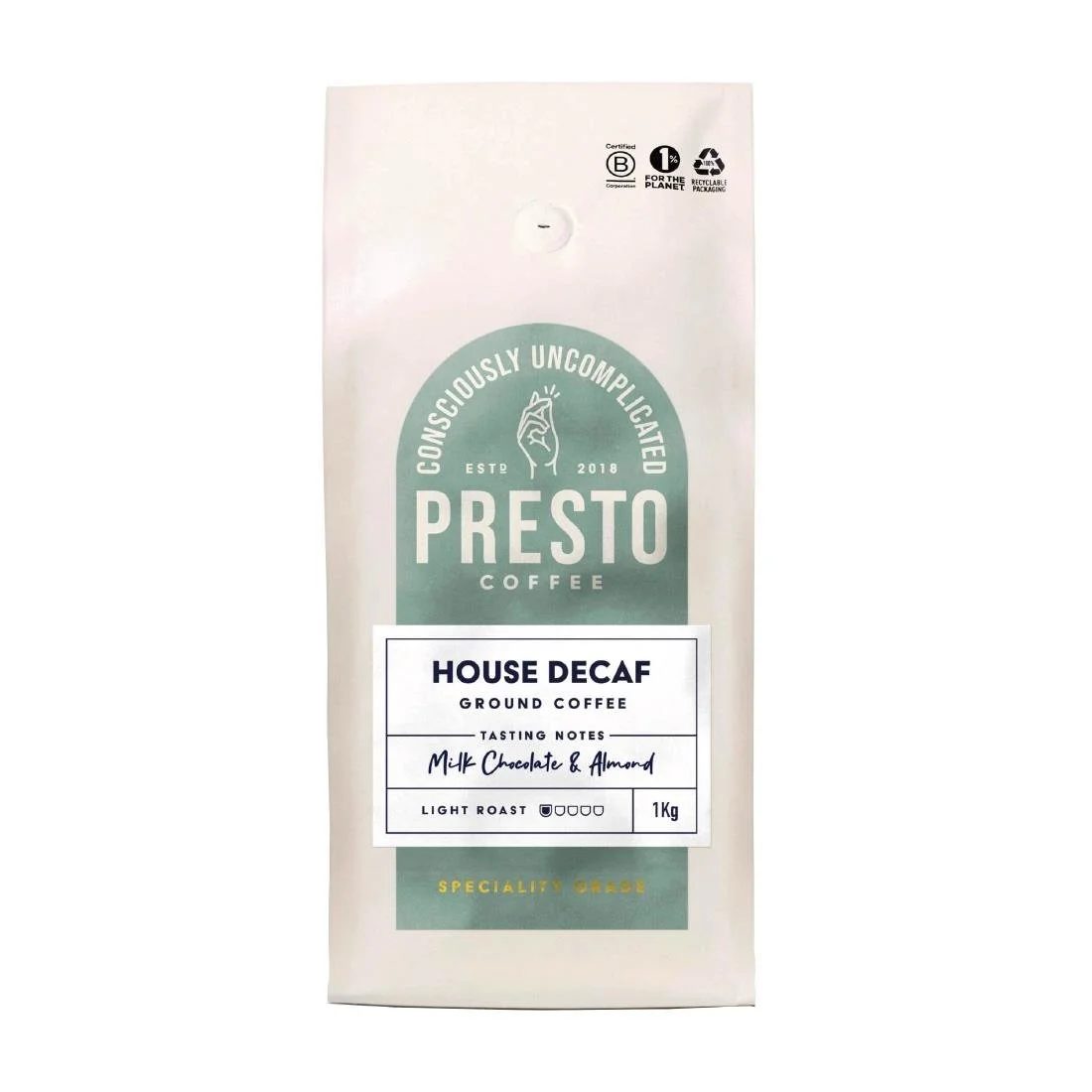 Presto Coffee House Decaf Ground Coffee 1kg - Image 1