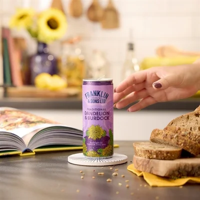 Franklin & Sons Traditional Dandelion & Burdock Cans 250ml (12 Pack) - Image 1