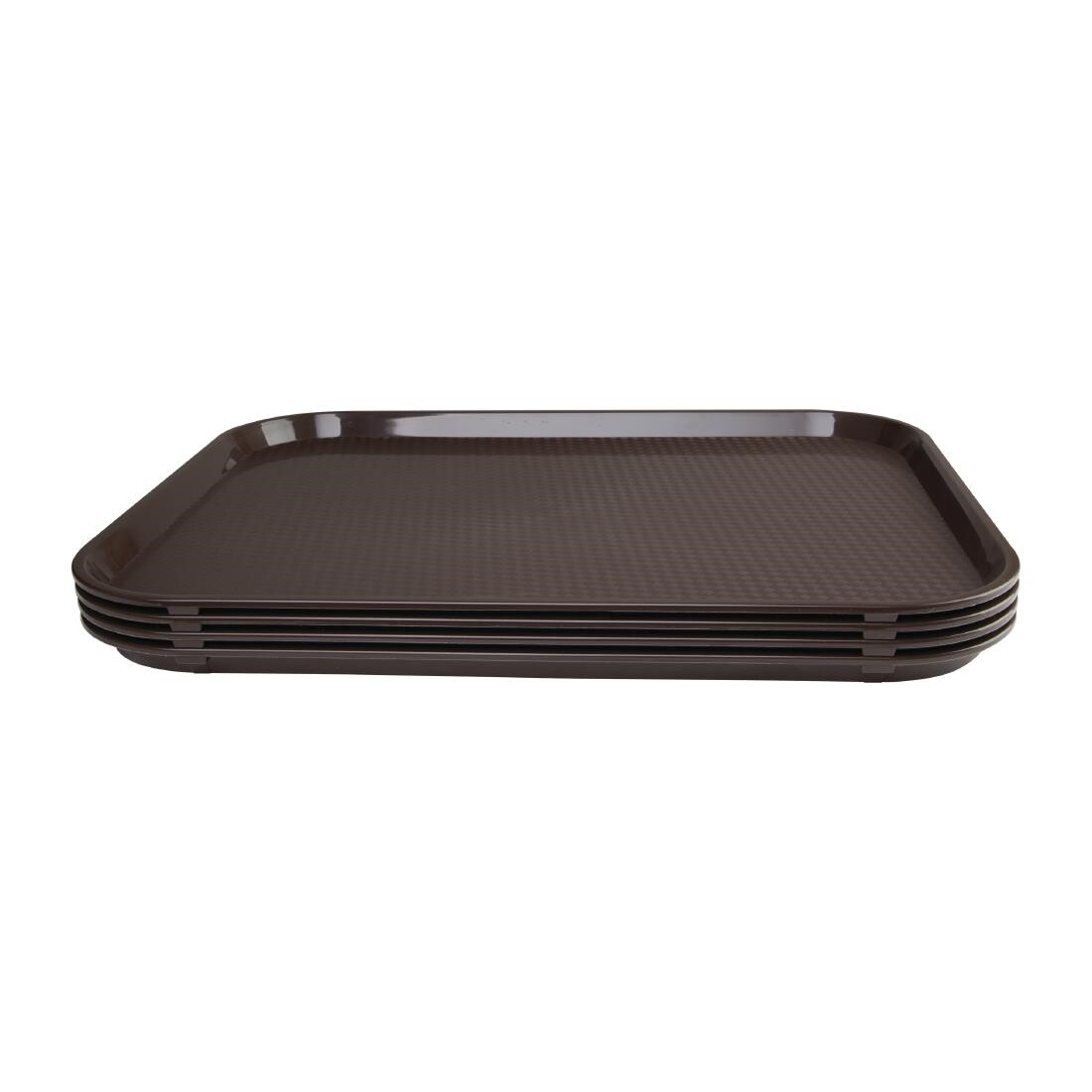 Kristallon Plastic Fast Food Tray Brown Large