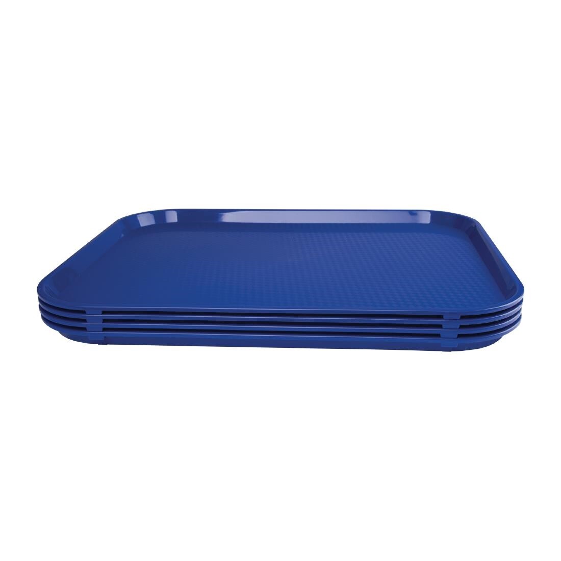 Kristallon Plastic Fast Food Tray Blue Large