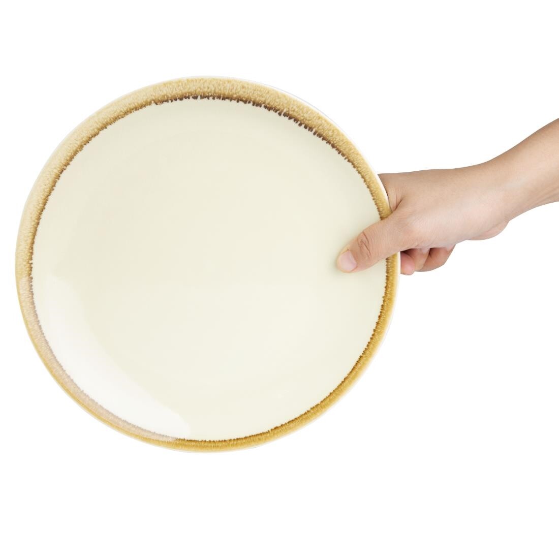 Olympia Kiln Round Coupe Plate Sandstone 230mm