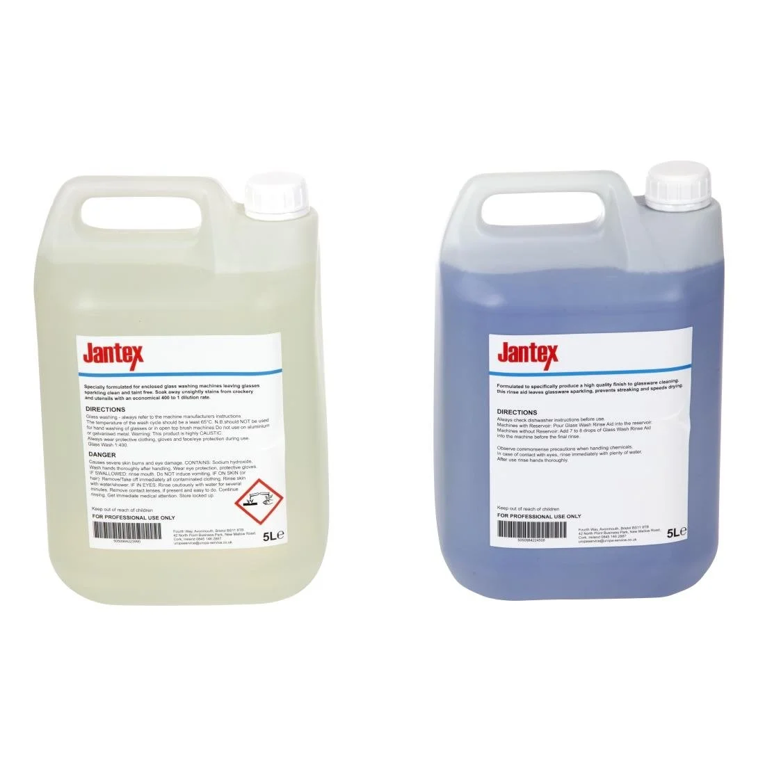 Jantex Glasswasher Detergent and Rinse Aid Concentrate 5Ltr (2 Pack) - Image 3