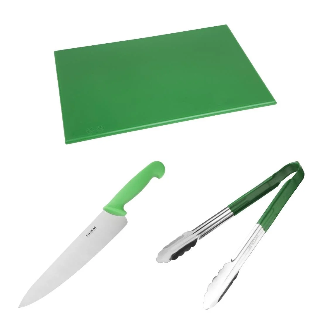 Hygiplas Colour-Coded 3-Piece Set Green - Image 1