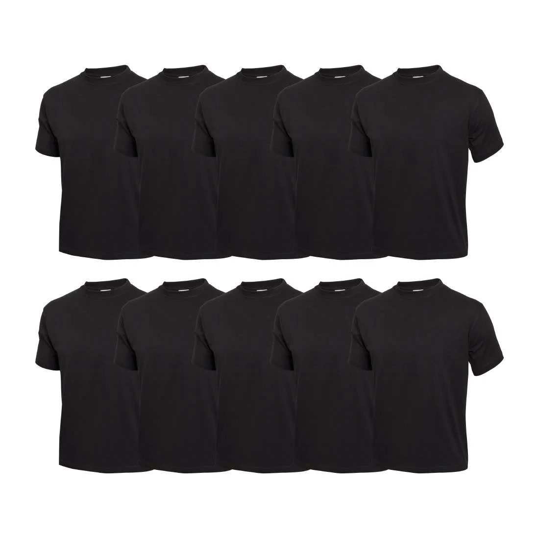 Nisbets Essentials T-Shirts Black (10 Pack) - Image 1
