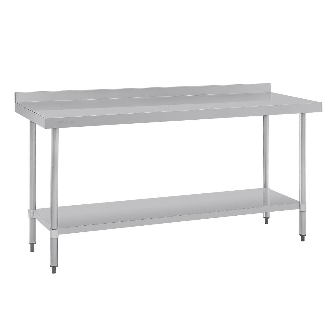 Vogue Stainless Steel Prep Table with Upstand 1800mm