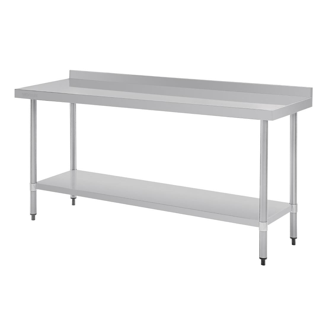 Vogue Stainless Steel Prep Table with Upstand 1800mm
