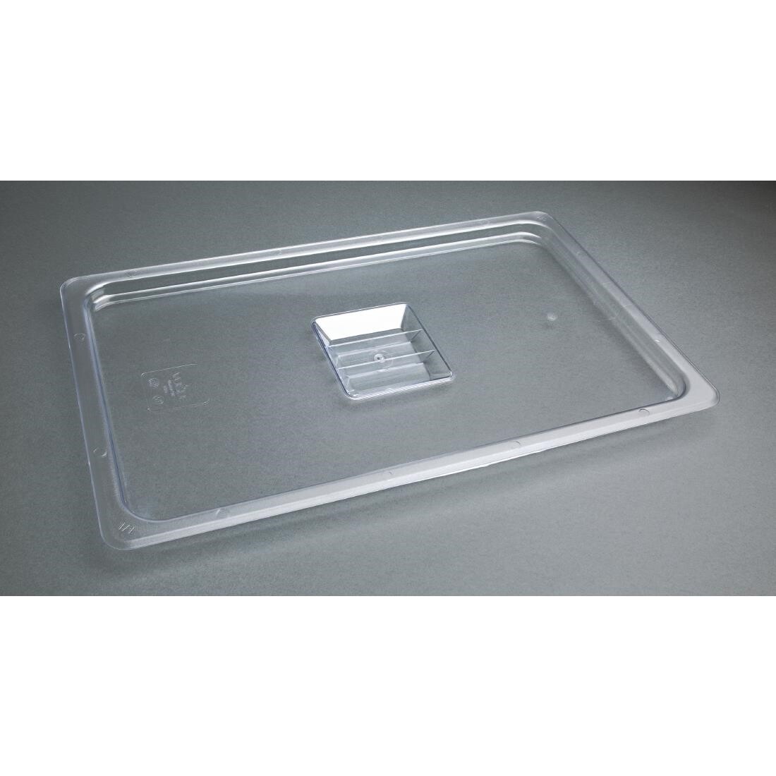 Vogue Polycarbonate 1/1 Gastronorm Lid Clear