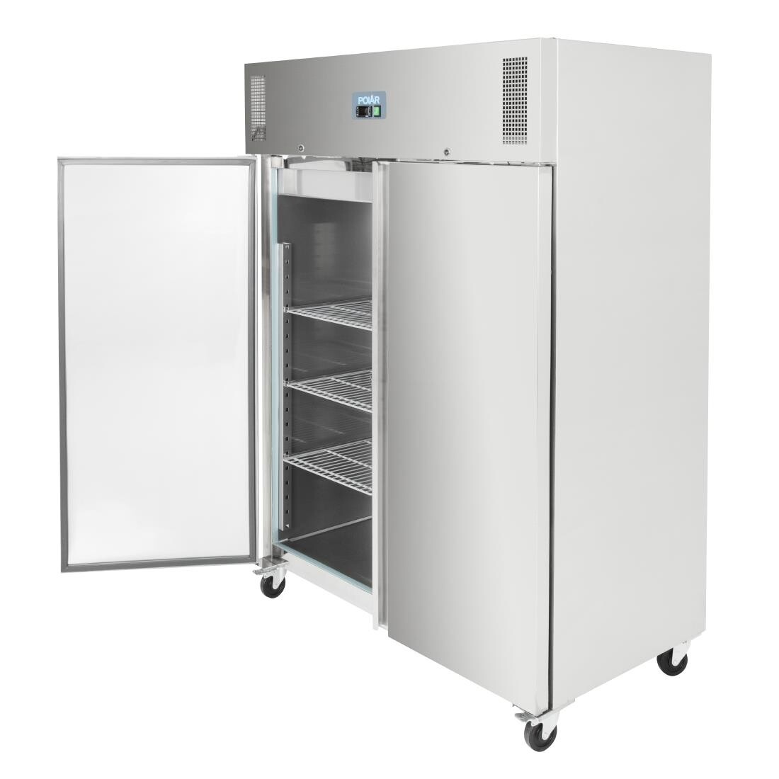 Polar Heavy Duty Double Door Freezer Stainless Steel 1300Ltr